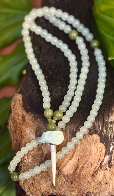 Foret Verte - 108 Bead Mala Necklace