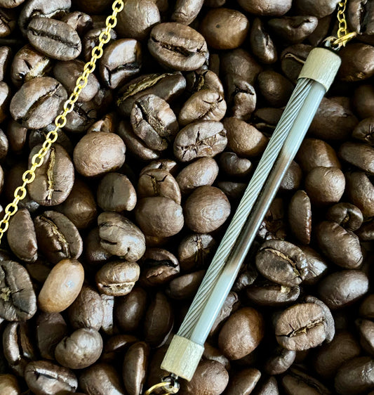 Endless Loop Porcupine Quill Necklace gold