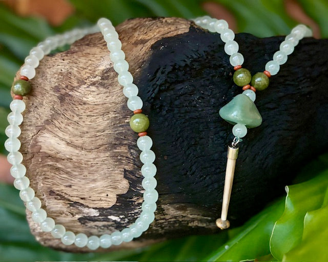 Olive Verte - 108 Bead Mala Necklace