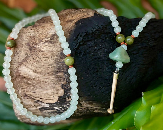 Olive Verte - 108 Bead Mala Necklace