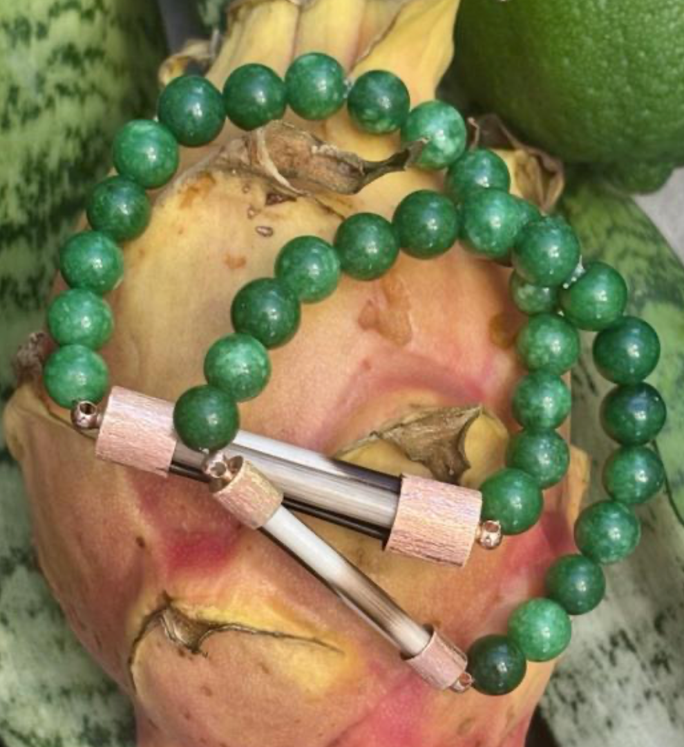 Green Agate Bracelet  - Zen Koi Collection