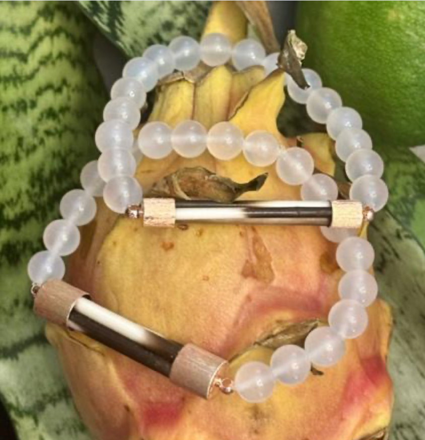 White Agate Bracelet - Zen Koi Collection