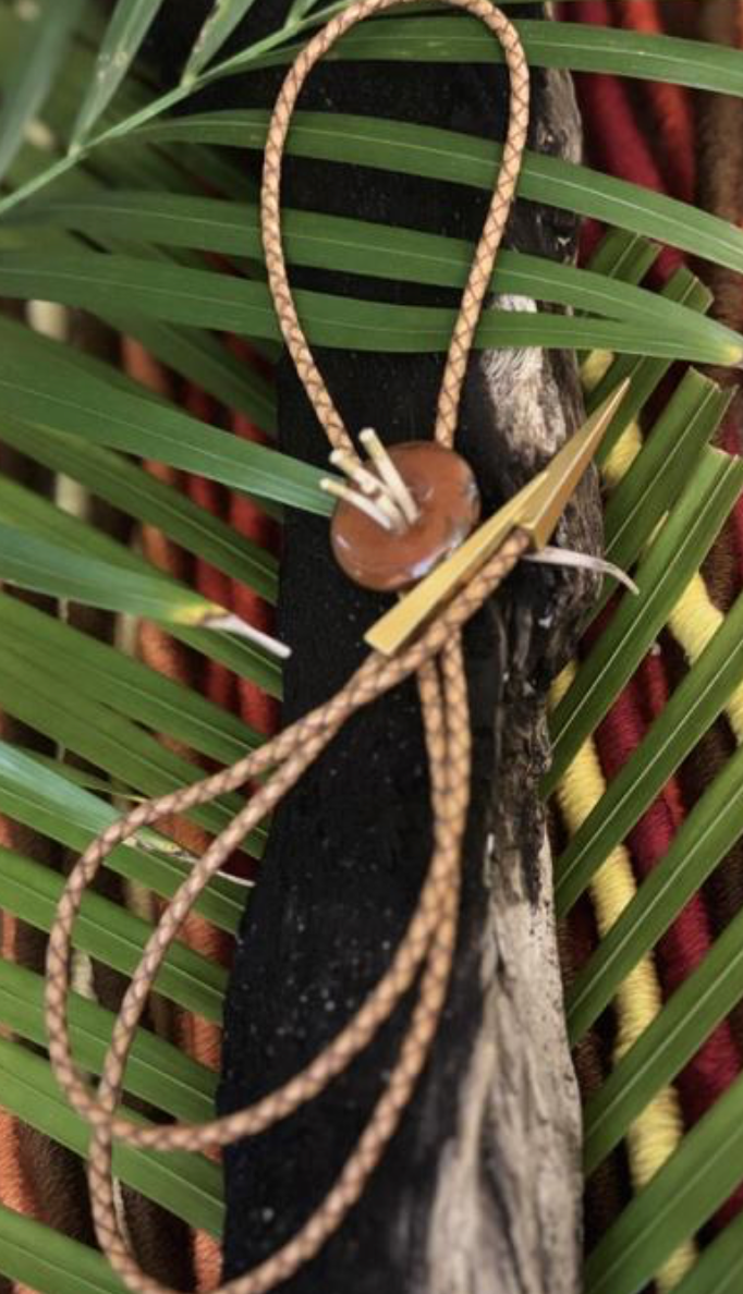 Red Sea Urchin Bolo Tie (All are unique and slightly vary)