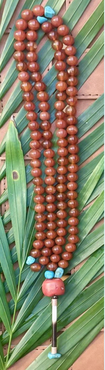 Fire and Ocean Mala Necklace