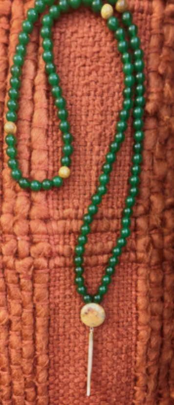 Forest and Stone Mala Necklace
